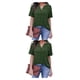 thumbnail image 2 of Blusa Qarigey Mujer Cuello en V Manga Corta Holgada Floral S M L XL XXL, 2 of 6