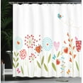 thumbnail image 4 of Ambesonne Flower Shower Curtain, Romantic Hearts Design, 69"Wx75"L, Multicolor, 4 of 5