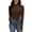 Brown, variant on Ekouaer Womens Mock Neck Thermal Top Long Sleeve Base Layer with Thumbholes Warm Winter Undershirt Slim Fit Thermal Wear