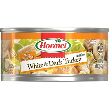 HORMEL Premium White and Dark Turkey In Water, Shelf-Stable, 5 oz Steel Can