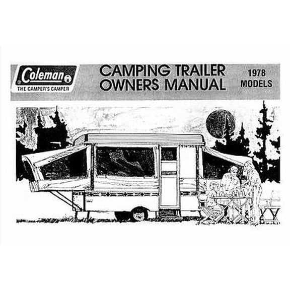 COLEMAN Popup Trailer Owner Manual-1978 Brandywine Yorktown Saratoga Ticonderoga REPRINT