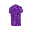 thumbnail image 5 of Honeii Purple Glitter Print Kids Boy T-Shirt,Breathable Round Neck Tee,Stylish Summer Tee for Boys, for Outdoor Activities and Casual Wear, 5 of 7