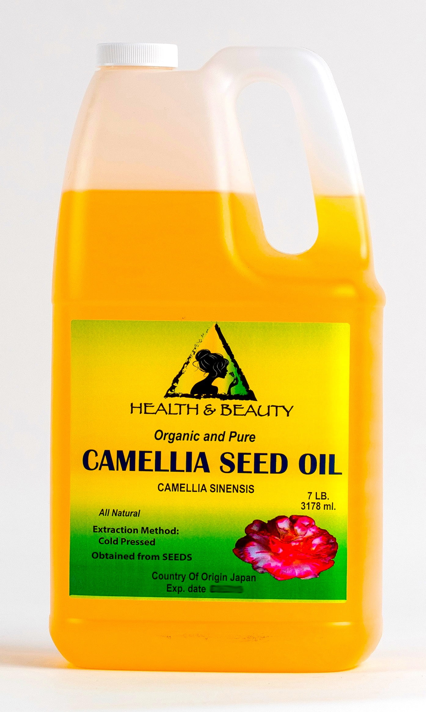 Camellia / Camelia Seed Oil Unrefined Virgin Organic Carrier Cold Pressed 100% Pure 7 lb