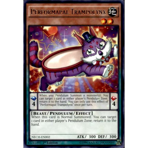 YuGiOh The New Challengers Rare Performapal Trampolynx NECH-EN002