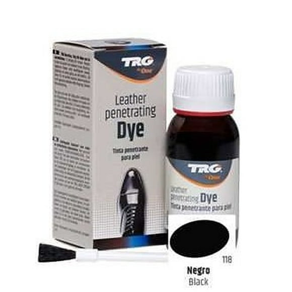 TRG Black 118 Penetrating dye is a potent dye that actually penetrates the leather. Works on all leathers.