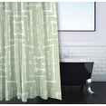 thumbnail image 3 of Simply Daisy 70" W x 73" H Woven Tiki Geometric Print Polyester Shower Curtain, Grey, 3 of 3