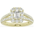 thumbnail image 6 of Unique Moments 1.50 ct Lab-Grown Radiant Split Shank Halo Diamond Engagement Ring 10k Yellow Gold, 6 of 7