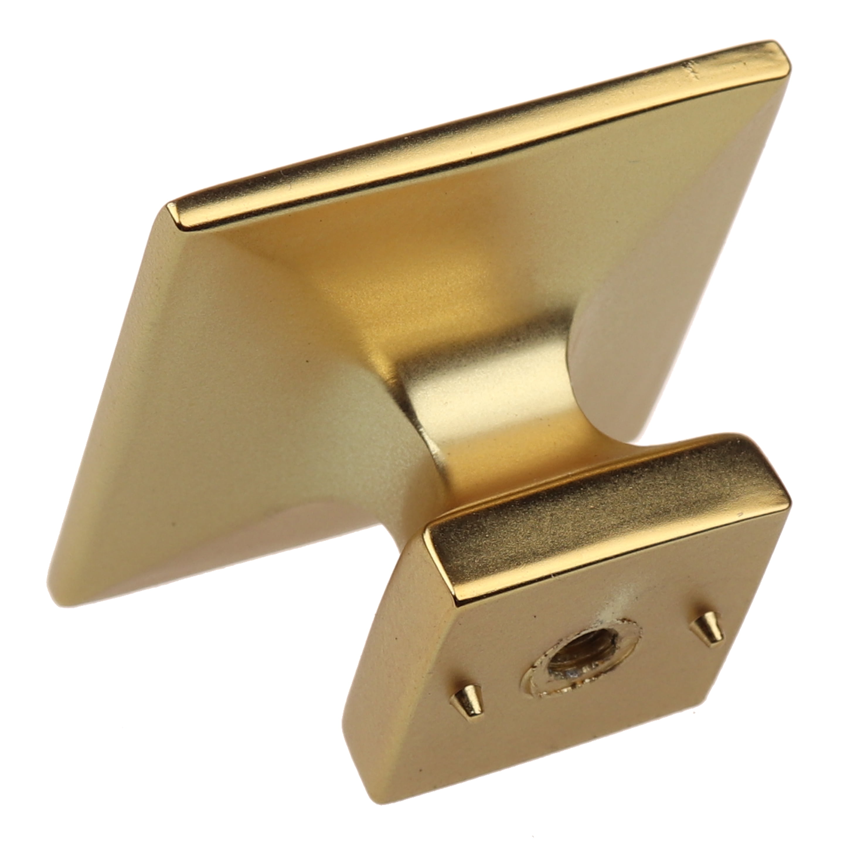 GlideRite 1.375 in. Modern Square Cabinet Knobs, Brass Gold, Pack of 5