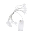 thumbnail image 1 of Guirnalda de luces navideñas con forma de estrella y copo de nieve, adorno LED transparente decorativo 15 metros, 1 of 9
