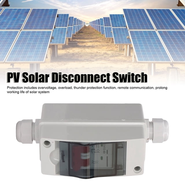 Interruptor De Circuito En Miniatura De CC, Interruptor De Desconexión Solar Fotovoltaico, Aislador De Circuito Fotovoltaico, Caja De Interruptores De RV En Miniatura DC500V IP65 A Prueba De Agua(63A)