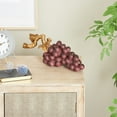 thumbnail image 2 of 14" x 6" Purple Polystone Grape Fruit Sculpture with Gold Stem, by DecMode, 2 of 9