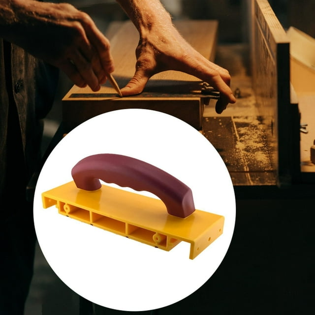 Bloque de empuje para de mesa de carpintería, mango ergonómico, base de goma profesional de 2,75 mm para enrutamiento de bordes, mango diagonal