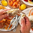 thumbnail image 5 of WuPing 8 Pcs Seafood Buffet Tool Set, 4 Seafood Cracking Pliers Lobster and Crab Cracking Pliers 4 Meat Forks, 5 of 8