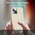 thumbnail image 5 of [5 in 1 for iPhone 13 Pro Case, with 2 Pack Screen Protector + 2 Pack Camera Lens Protector, Liquid Silicone Slim Shockproof Protective Phone Case [Microfiber Lining] 6.1 (Stone)…………, 5 of 14