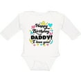 thumbnail image 3 of Inktastic Happy Birthday, Daddy I Love You Boys or Girls Long Sleeve Baby Bodysuit, 3 of 5