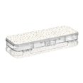 thumbnail image 2 of Plastic Pencil Box Large Capacity Pencil Boxes Clear Boxes with Snap-Tight Lid Stylish Office Supplies Storage Organizer Box Cute Pink and Blue Flowers, 2 of 7
