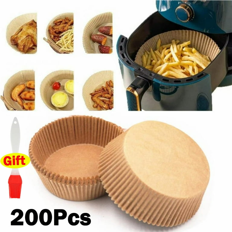 With Holes Round Air Fryer Paper Double-sided Silicone Oil Paper Food  Oil-proof Pad Paper Steamer Kitchen Household Items New