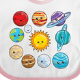 thumbnail image 4 of Inktastic Happy Sun Moon and Planets Boys or Girls Baby Bib, 4 of 4