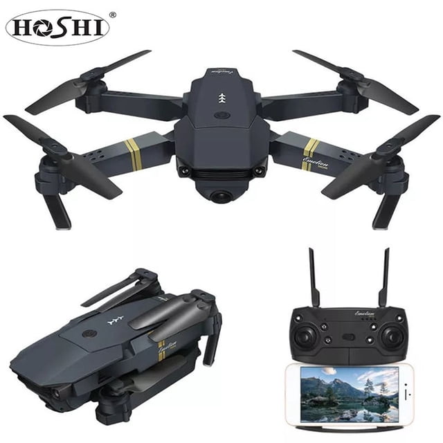 HOSHI Eachine E58 Dron de bolsillo Selfie Dron 720P WIFI FPV Drone con cámara HD gran angular Modo de retención alta Cuadricóptero RC plegable oso de fresa Hogar