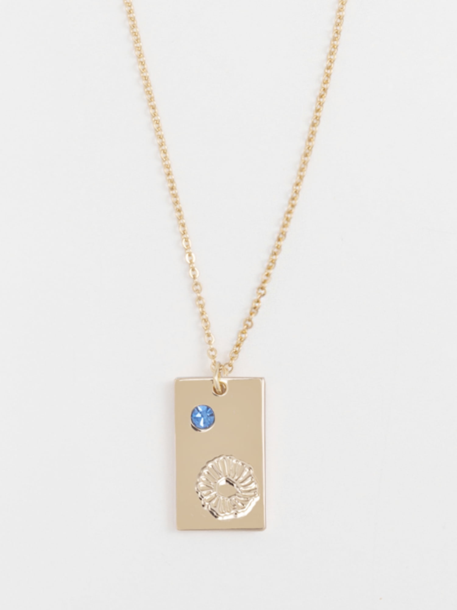 Time and Tru Women's Goldtone Necklace, September Birthstone
