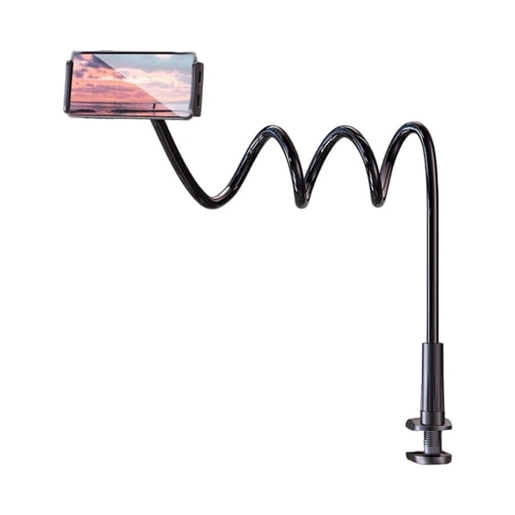 GJX 2026 New Phone Holder for Bed Adjustable and Rotatable Design Tablet Stand Perfect for Watching Videos Cell Phone Stand for Bed Desk Black