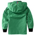 thumbnail image 2 of Hiheart Boys Girls Water Resistance Hooded Jackets Cotton Lined Rain Jackets Green 8-9 yrs, 2 of 7
