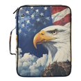 thumbnail image 2 of Haosy Accordion File Organizer Zipper Binder 500 Sheet 6-Tab Expanding File Folder Multi-Pocket 1.2 Inch 3 Ring American Flag and Eagle, 2 of 7
