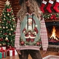 thumbnail image 5 of HOMBOM Vintage Santa Christmas Sweatshirts for Womens Hoodies Pullover Fleece Linend Long Sleeve Casual Ladies Shirts, 5 of 9