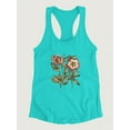 thumbnail image 3 of Framboise Floral Iv Racerback Tank Women -Sydenham Edwards Designs, Female x-Large, 3 of 4