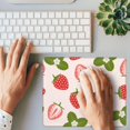 thumbnail image 4 of Tapis de Souris Fraise Antidérapant Fruits Rouges avec Feuilles Tapis de Souris de Jeu pour Ordinateurs Portables Compact 7.9 Pouces x 9.5 Pouces Taille Parfaite pour Bureau Ou Maison Ordinateurs Vibrant et Pratique, 4 of 6