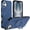 Blue, variant on Decase Shock-Absorbent Magnetic Kickstand Cell Phone Case for Apple for iPhone 16 Plus,Black