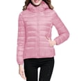 thumbnail image 2 of Aayomet Womens Fashion Puffer Jacket Lightweight Quilted Padded Pockets Zip-up Stand-collar Winter Coat,Pink XXL, 2 of 5