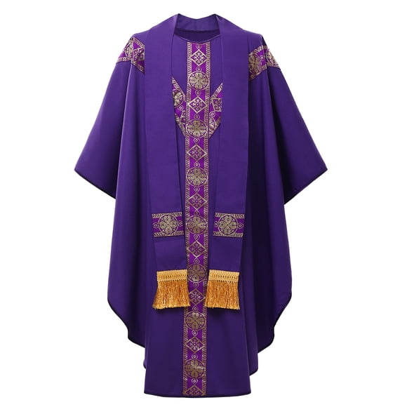 BLESSUME Priest Celebrant Chasuble Catholic Church Father Mass Vestments Robe