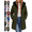 Army Green, variant on Women's Mid Length Puffer Jacket Long Sleeve Full Zip Coat with Pockets Warm Winter Outerwear for Cold Weather