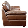 thumbnail image 4 of Sunset Trading Jayson 89" Modern Top-Grain Leather Sofa in Chestnut, 4 of 5
