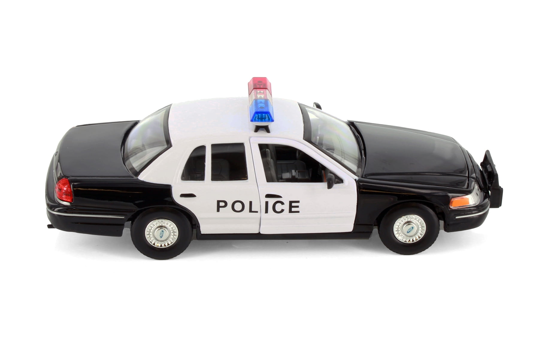 1999 Ford Crown Victoria Police, Black /White - Welly 22082PR/4D - 1/24 Scale Diecast Model Car