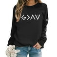 thumbnail image 1 of Huaizzzy Chandails en Molleton Oversize pour Femmes Manches Longues Col Rond Imprimé Lettres Légers Amples Blouse Haut à Capuche Chandails Chauds d'Automne pour Femmes Veste de Survêtement Grande Légère pour Femmes, 1 of 7