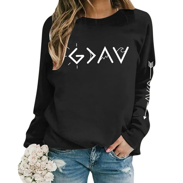 Huaizzzy Chandails en Molleton Oversize pour Femmes Manches Longues Col Rond Imprimé Lettres Légers Amples Blouse Haut à Capuche Chandails Chauds d'Automne pour Femmes Veste de Survêtement Grande Légère pour Femmes