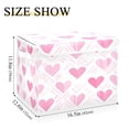 thumbnail image 5 of Yayeee Collapsible Cube Storage Bin with Lid Fabric Closet Decorative Basket with Handles, Geometric Love, 5 of 7