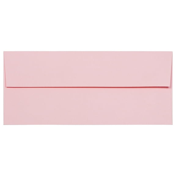 JAM Paper No. 10 Envelopes, 4 1/8 x 9 1/2, Baby Pink, 500/Box