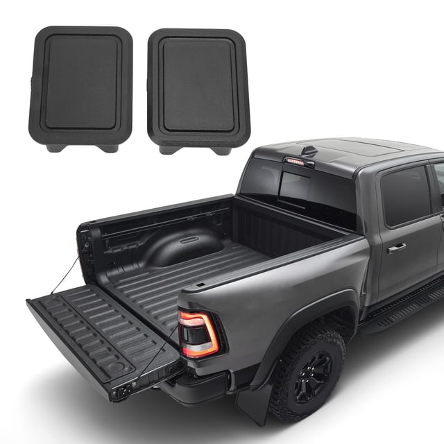Stake Hole Cover, Truck Bed Rail Hole ABS Compact Precise Fit 2PCS For 1500 2500 2019 To 2023