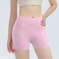 thumbnail image 4 of hlysgo Womens Yoga High Waist Shorts Tummy Control No Front Seam Biker Shorts 4 Inches Running Volleyball Yoga Gym Workouts Short Pink,S, 4 of 5