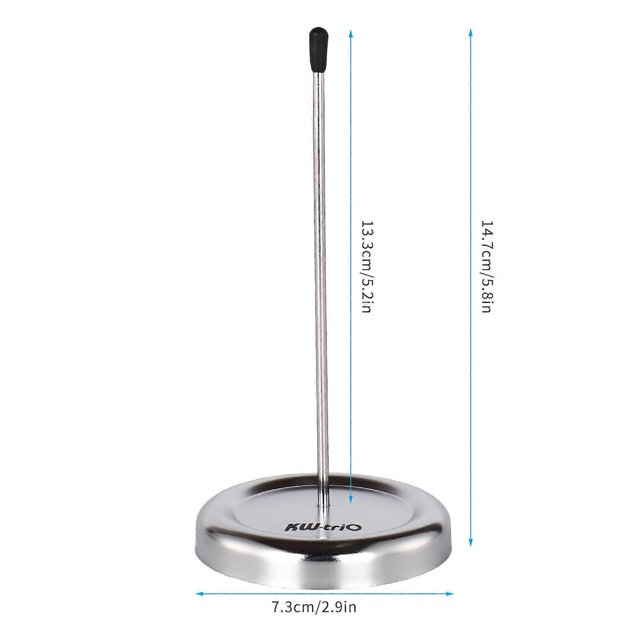 KW-trio All Metal Straight Rod Desk Receipt Holder Spike Stick Bill Notes Paper Memo Fork Check Spindle Restaurant Ticket Holder with Protective Cover