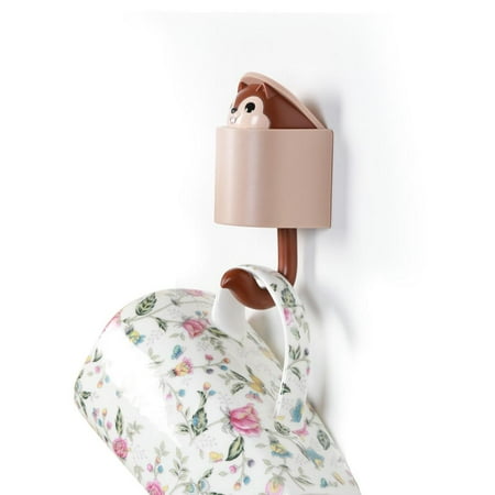 

TAONMEISU Squirrel Shaped Adhesive Wall Hook Cartoon Pop Up Squirrel Hook Key Holder for Coat Scarf Hat Wall Adhesive Hook Home Decor with Non-Trace Glue gently