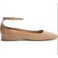 thumbnail image 2 of AREZZO Womens Beige Ankle Strap Padded Aubrey Square Toe Buckle Leather Ballet Flats 9.5 B, 2 of 4