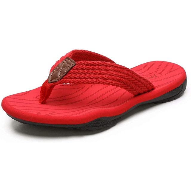 Chanclas para hombre Sandalias de tira cómodas Zapatos de playa para interiores y exteriores Ormromra WRMH-792-7