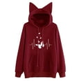 thumbnail image 3 of XINXIAOO Womens Hoodies Long Sleeve Hoodie Womens Pullover Sweatshirts Oversized Sweatshirt for Women Hoodie Women Womens Winter Tops Cute Teen Clothes, 3 of 3