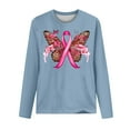 thumbnail image 3 of Cxenplz Women's Breast Cancer Awareness T-Shirts Cute Pink Ribbon Graphic Print Tees Tops Fall Casual Long Sleeve Crew Neck Dressy Shirts, 3 of 4