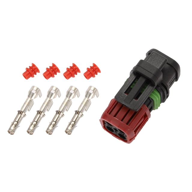 Conector de terminal de cable hembra de 4 pines para inyector de combustible MAP para camiones/excavadoras VOLVO 1 juego