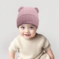 thumbnail image 2 of 3-36 Months Baby to Toddler Beanie Solid Hats Kids Cute Knitted Cuffed Hats for Boys Girls Infant Baby Winter Hat, 2 of 8
